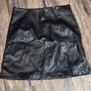 Wild Fable Black Faux Leather Mini Skirt